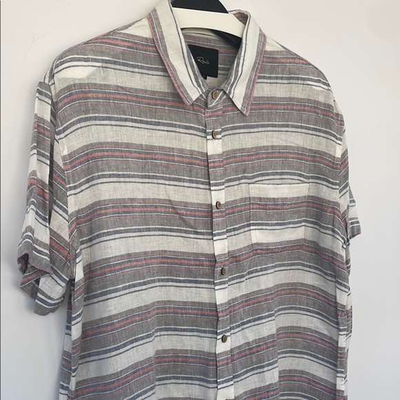 Rails Carson Casual Button Down Linen Shirt Large - Picture 5 of 17